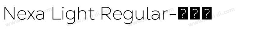 Nexa Light Regular字体转换